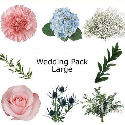 Wedding Flower Pack Blue & Pink