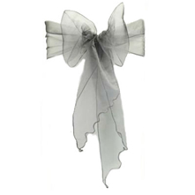 Chair Sash Organza - Silver *Only 4 left*
