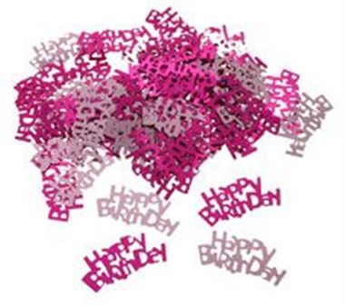 Table Confetti - Happy Birthday Pinks