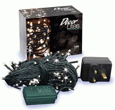 Decor Lites - Warm White 120 Light Set (Green Cable)
