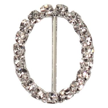 Diamante Oval Buckles 25mm * ONLY 8 LEFT *