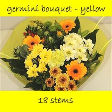 Bouquet Germini Yellow - 18 stems
