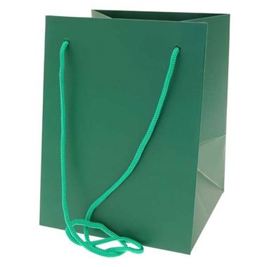Hand Tied Gift Bag Large - Dark Green 19x25cm