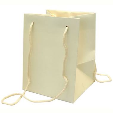 Hand Tied Gift Bag Large - Ivory 19x25cm