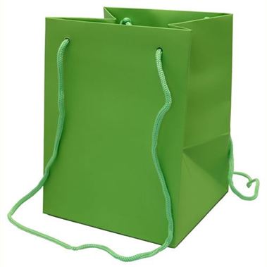 Hand Tied Gift Bag Large - Lime 19x25cm 
