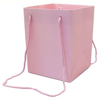 Large Hand Tied Gift Bag - Pink 19x25cm