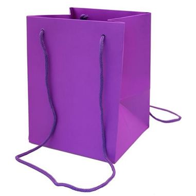 Hand Tied Gift Bag Large - Purple 19x25cm