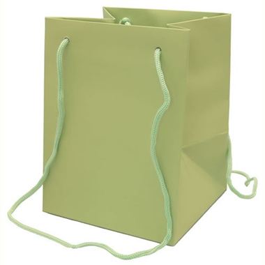 Hand Tied Gift Bag Large - Sage 19x25cm 