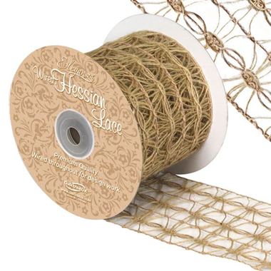 Ribbon Hessian Lace - 70mm