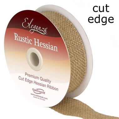 Ribbon - Hessian Natural 32mm (cut edge) 