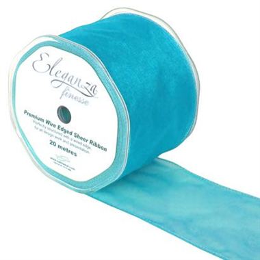 Ribbon Organza Turquoise - 70mm
