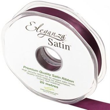 Ribbon Satin Aubergine - 15mm 