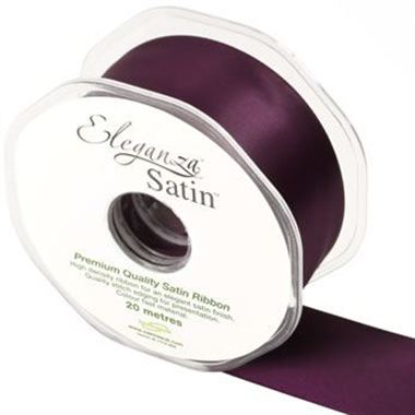 Ribbon Satin Aubergine - 38mm