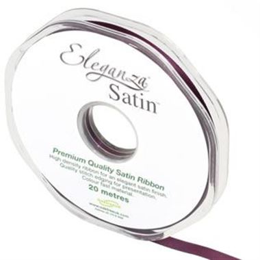 Ribbon Satin Aubergine - 6mm 