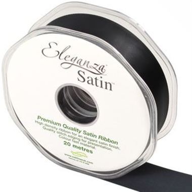 Ribbon Satin Black - 25mm 