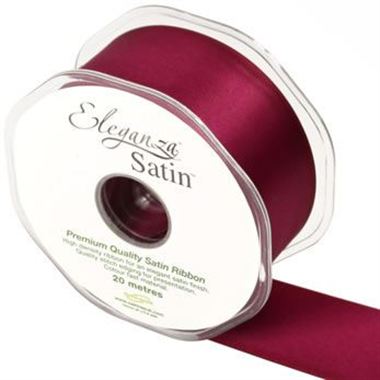 Ribbon Satin Burgundy - 38mm 