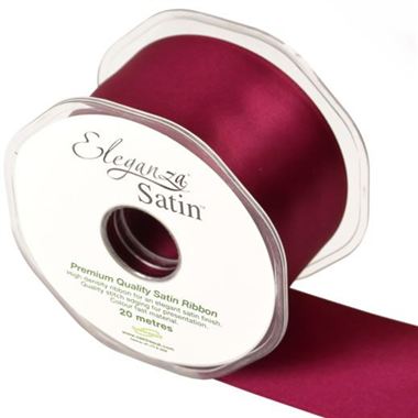 Ribbon Satin Burgundy - 50mm * ONLY 6 LEFT *