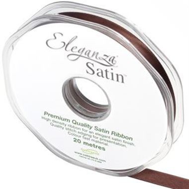 Ribbon Satin Chocolate - 10mm 