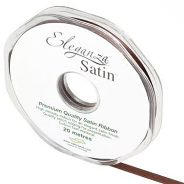 Ribbon Satin Chocolate - 6mm