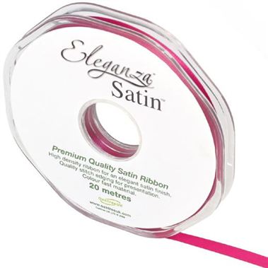 Ribbon Satin Fuschia - 6mm 