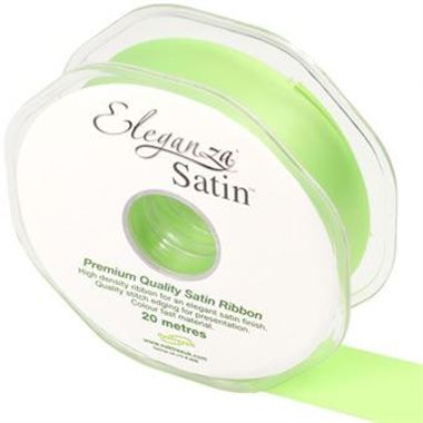 Ribbon Satin Lime Green - 25mm