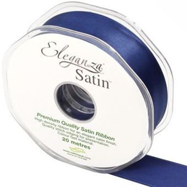 Ribbon Satin Midnight Blue - 25mm  