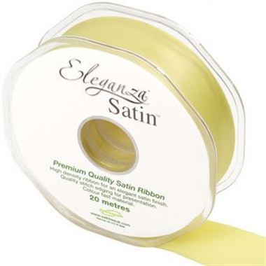 Ribbon Satin Pale Yellow - 25mm