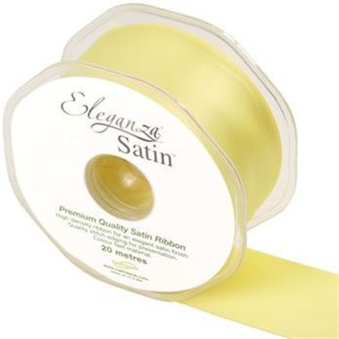 Ribbon Satin Pale Yellow - 38mm
