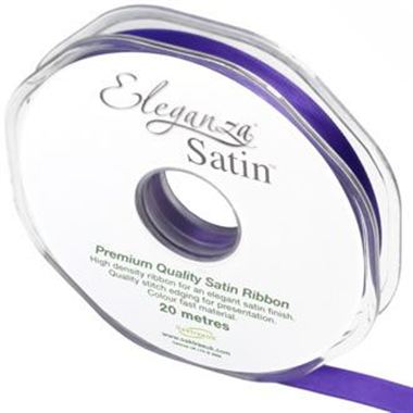 Ribbon Satin Plum - 10mm