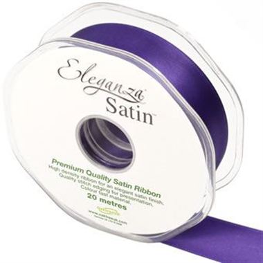 Ribbon Satin Plum - 25mm 