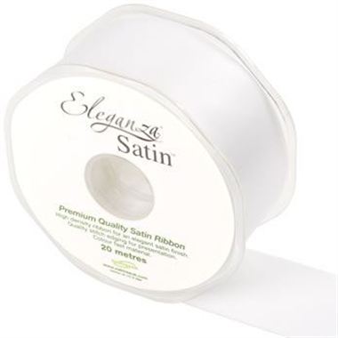 Ribbon Satin White - 38mm