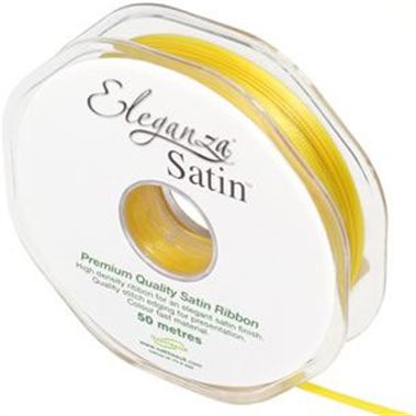 Ribbon Satin Yellow - 3mm 