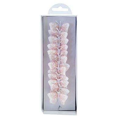 Silk Butterflies Pale Pink Glitter 1.5"