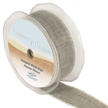 Ribbon Hessian Grey - 38mm