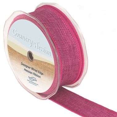 Ribbon Hessian Fuchsia - 38mm