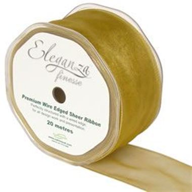 Ribbon Organza Gold - 50mm 