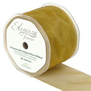 Ribbon Organza Gold - 70mm 