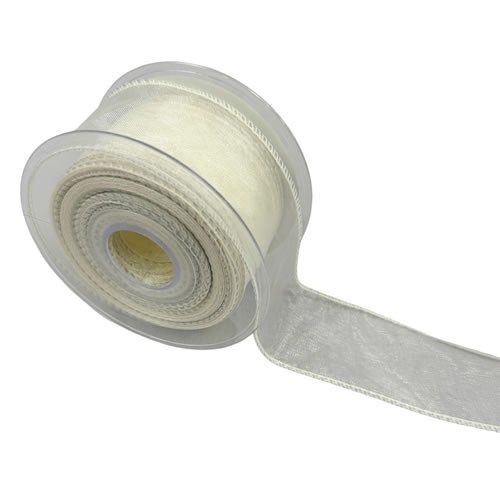 Ribbon Organza Ivory - 50mm