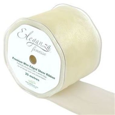 Ribbon Organza Ivory - 70mm