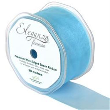 Ribbon Organza Light Blue - 50mm