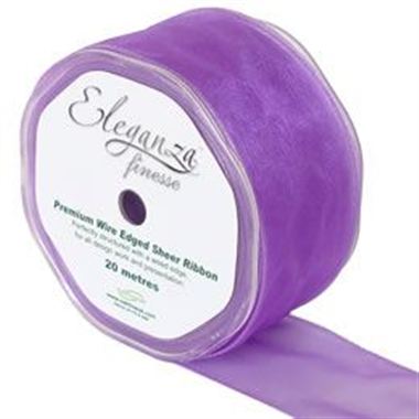 Ribbon Organza Purple - 50mm