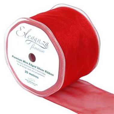 Ribbon Organza Red - 70mm