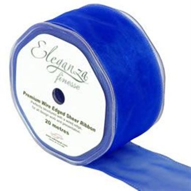 Ribbon Organza Royal Blue - 50mm