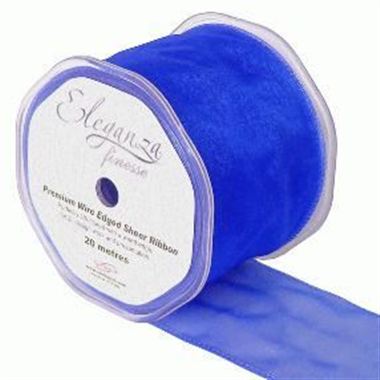 Ribbon Organza Royal Blue  - 70mm