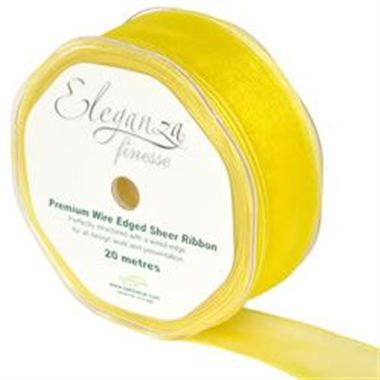 Ribbon Organza Yellow - 32mm
