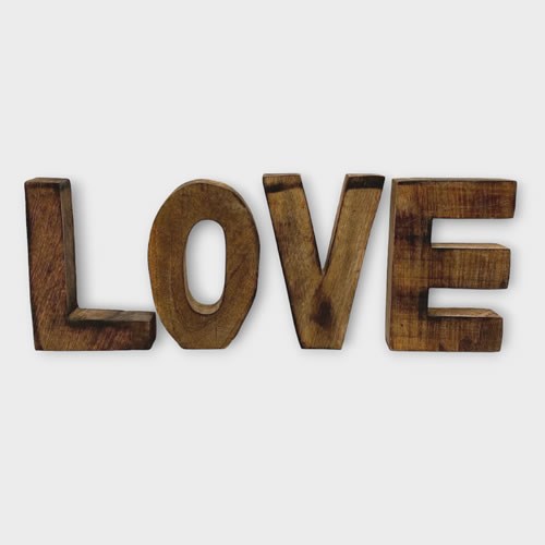 Mango Wood Letters (LOVE) 20cm