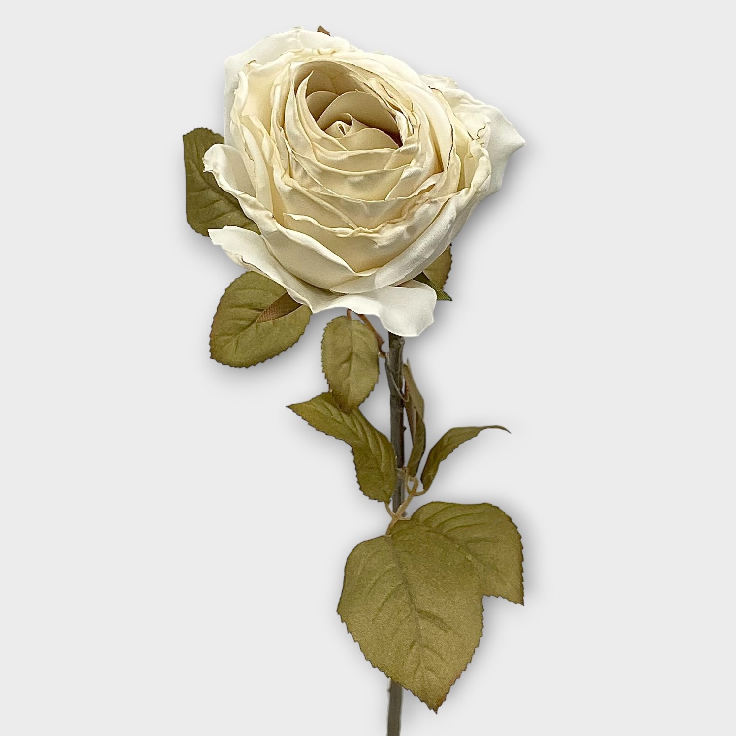 Artificial Faux Silk Flowers & Foliage UK Artificial Faux Rose Cream 68cm