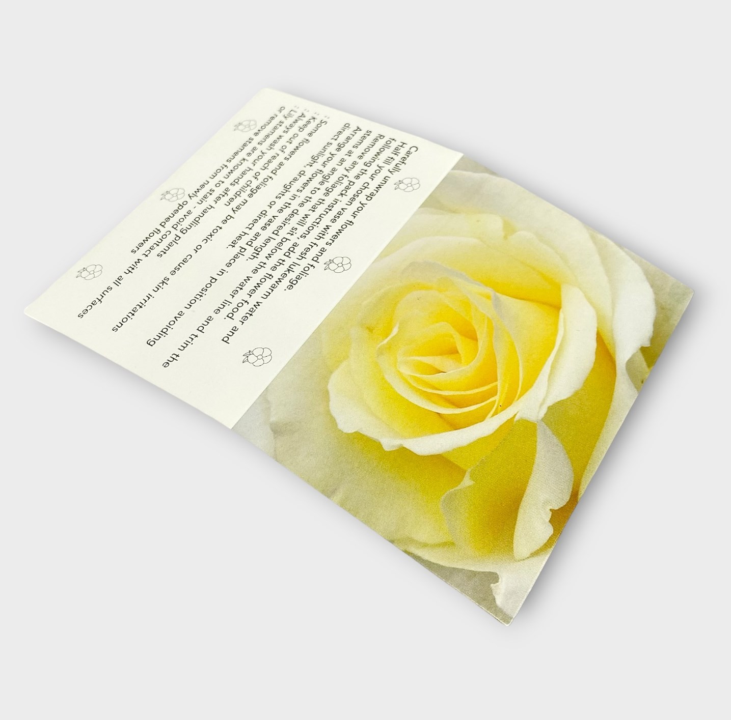 Florists Folding Message Gift Cards - Cream Roses | Message Cards for ...