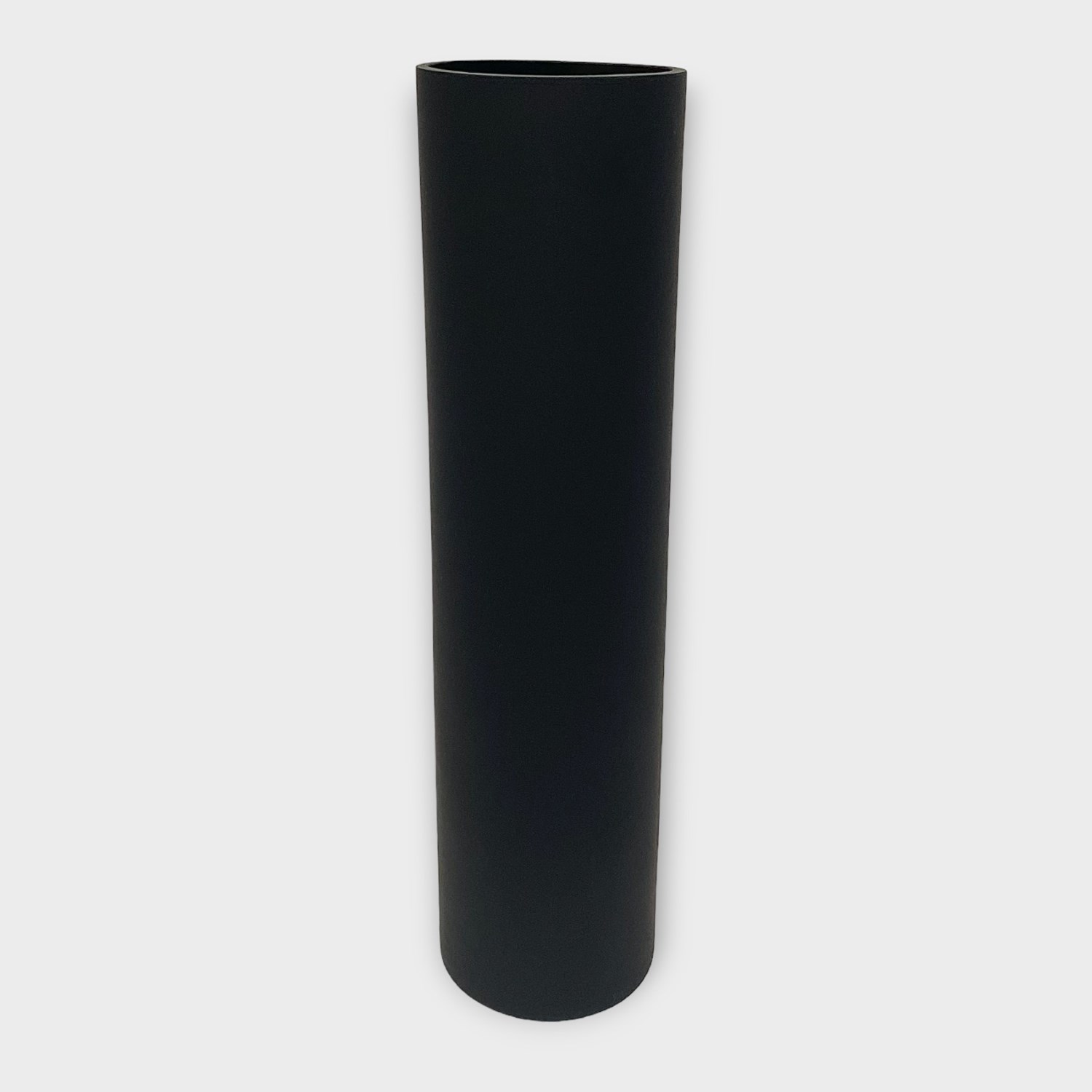 Glass Cylinder Vase Matt Black 40x10cm Glassware Home Decor