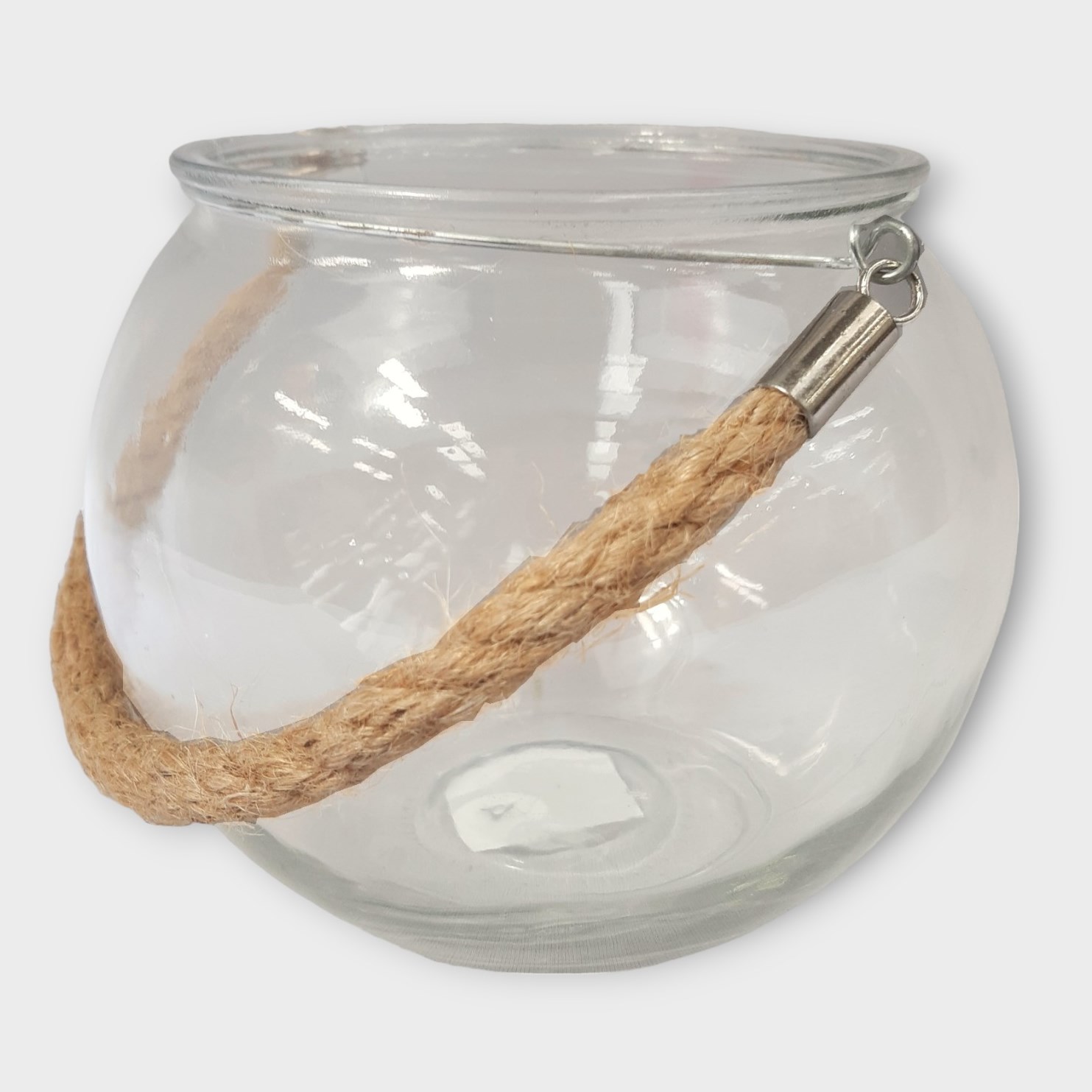 Glass Fish Bowl + Rope Handle | Glassware | Home Decor Wholesale ...